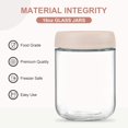 thumbnail image 2 of NETANY Juego de 6 Frascos de Vidrio para Almacenamiento de Alimentos de 470 ml con Tapas Beige Herméticas, 2 of 7