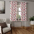 thumbnail image 2 of Ambesonne Botanic Grommet Curtain, Summer Fruit Design Art, 50" x 63", Fern Green White Red, 2 of 6