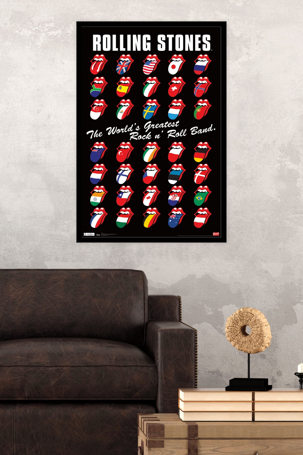 Rolling Stones - Grid Wall Poster, 22.375" x 34", Framed