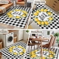 thumbnail image 5 of 3'x5' Area Rugs, Farmhouse Lemon Indoor Outdoor Area Rug for Living Room Bedroom, Bless Home Summer Black Buffalo Plaid Washable Bathroom Rugs Kitchen Floor Carpet Mats Home Decor Aesthetic, 5 of 8
