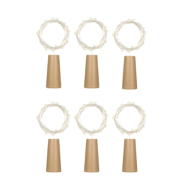 4.5V 0.9W 1.5 metros 15 LED Cable de cobre Luz de cuerda de hadas Paquete de 6 Multicolor T Abanopi Cadena de luz