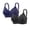 Navy, variant on LYEAA 2PC Seamless Sport Bra Women Plus Size Wireless Push Up Bras Spaghetti Strap Comfortable Workout Bras