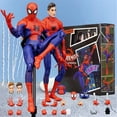thumbnail image 4 of TIM SpiderM Peter Parker Action Figure Model Full Body Movable Replaceable Heads Hands Props Gift Box Set, 4 of 10