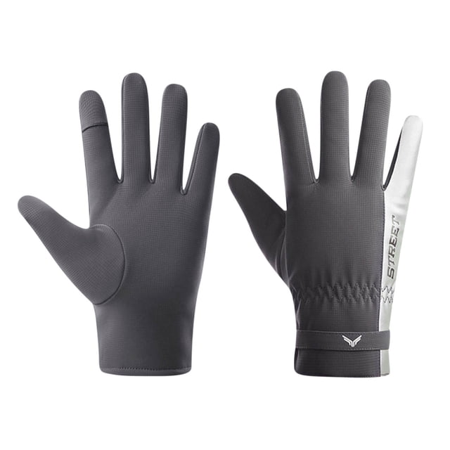 Kieccall Unisex Winter Reflective Cycling Gloves - Thickened Touchscreen-Compatible Design, Warm Windproof Gear for Riding & Sports