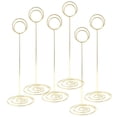 thumbnail image 3 of Dalazy 6 Pcs 22cm de Haut Tableau Numéro Cartes Photo Titulaire Papier Menu Clips Or, 3 of 8
