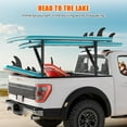 thumbnail image 4 of BeesClover Truck Racks, Ladder Rack for Trailer for Pickup Load 250 Lbs, 44.5-49.5" Adjustable Height, Extendable Truck Ladder Racks for Kayak, Surfboard, Construction Wood, Ladder Stand, 4 of 7