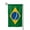 Square, variant on Brazil Flag Garden Flag Double Sided Flags with Vivid Color for Yard Lawn Garden Decor 12.5 x18 Inch Square