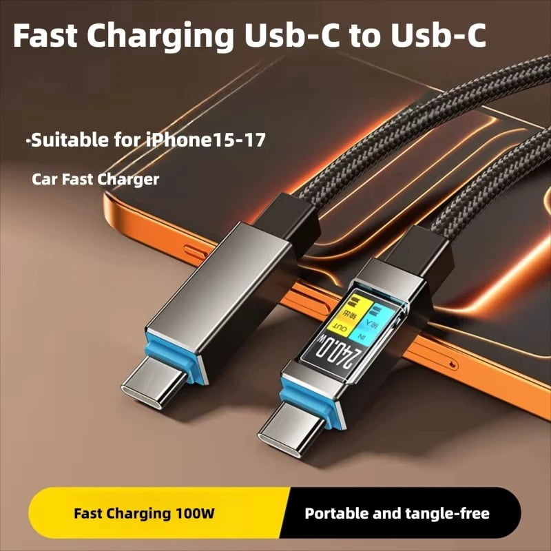 240W Type-C to Type-C Fast Charging Data Cable for iPhone 15 16 17 pro max Samsung Huawei Xiaomi OPPO Phone