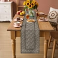 thumbnail image 3 of Table Runner - 36 Inch Long, Grey Boho Kitchen Dining Table Runner Dresser Scarves, Vintage Ethnic Tribe Abstract Art Floral Farmhouse Decor for Coffee Tables Wedding Party Banquet, 3 of 8