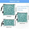 thumbnail image 3 of Haosy 3 Pack Reusable Ziploc Bags BPA Free Healthy Food Storage Bag Leakproof Sandwich Snack Freezer Bags Plant and Leaves, 3 of 7