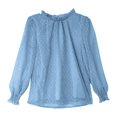 thumbnail image 3 of HIPYLO Thermal Tops for Girls Tops Teens Girls Size 8 Long Sleeve Tops Kids Christmas Shirts Cropped Shirts Toddler Clothes Girls 3t Girls Clothes 18, Blue 7-8 Years, 3 of 7