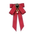 thumbnail image 4 of Milageto Bow Tie Ribbon Brooch Pre Tied Bow Tie Bowknot Shirt Tie for Student Uniform Red, 4 of 8