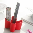 thumbnail image 2 of Storage Box Office Desktop Organizer Plastic Storage Case Sundries Remote Control Phone Plastic Office Desk Organizer Holder Case for Bedroom, Red, 2 of 7