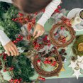 thumbnail image 3 of 2pcs Moon Shape DIY Rattan Wreath Handmade DIY Rattan Round Vine Branch Wreath for DIY Crafts, 3 of 8