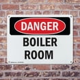 thumbnail image 4 of (2 Pack) Boiler Room OSHA Danger Sign 24 Inch X 18 Inch Indoor / Outdoor Rust-Free Aluminum Metal Signs for Workplace, Workshop, and Construction Site, Made in the USA, 4 of 8