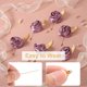 thumbnail image 3 of 6pcs Ramo de Flores Champagne Púrpura Boutonnieres Botones de Bolsillo para Bodas (4.7" x 2"), 3 of 6