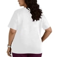 thumbnail image 3 of Pounoo Plus Size Scrubs for Women V-Neck Solid Color Top Oversized Soft Stretch Medical Uniform Top Durable & Breathable Scrub Shirt Gift, 3 of 6