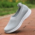 thumbnail image 2 of GUOBIOZIY Women's Comfortable Walking Shoes - Tennis Athletic Casual Slip on Sneakers Walking Shoes(Grey,7), 2 of 7