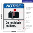 thumbnail image 3 of Do Not Block Mailbox Sign, ANSI Notice Sign,, 3 of 8