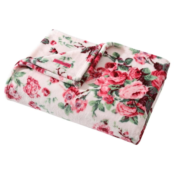 Betsey Johnson Vintage Floral Pink Full/Queen Blanket