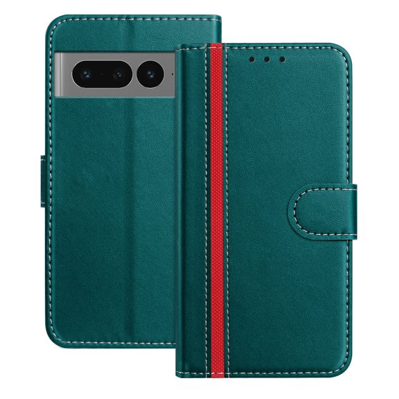 for Google Pixel 7 Pro Case Wallet with Card Holder, Business PU Leather Kickstand Magnetic Closure Shockproof Folio Book Style Protective Purse Cover Case for Google Pixel 7 Pro, Green