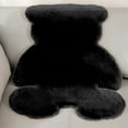 thumbnail image 5 of Bear Rugs Bear Shaped Area Rug, Cute Soft Fluffy Faux Fur Rug Fuzzy Shaggy Rug Carpet for Kids Teen Girls Room Floor Sofa Living Room[Black], 5 of 9