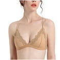 thumbnail image 2 of Darzheoy Wire-Free Bra for Women Rimless Bra Thin Cup Girl Sexy Comfortable Lace Underwear High Impact Bras for Women L, 2 of 3