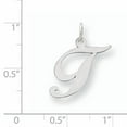 thumbnail image 2 of Sterling Silver Rhodium-Plated Fancy Script Letter T Initial Charm Made In United States qc5088t, 2 of 2