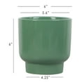 thumbnail image 3 of Mainstays Small 6in Round Petra Green Ceramic Planter, 3 of 6