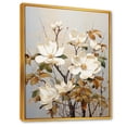 thumbnail image 2 of Designart "Melodic Beige Magnolia" Magnolias Floater Framed Wall Art Living Room, 2 of 5