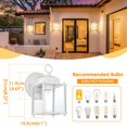 thumbnail image 4 of Farol de pared para exteriores MATAMEYE, blanco, impermeable, 2 unidades, 21 x 11 cm, 4 of 7