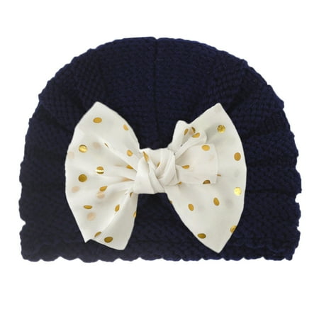 

Relanfenk Baby Hats Kids Boys Girls Beanie Bowknot Elastics Turban Cap Hat