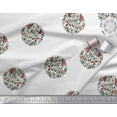 thumbnail image 2 of Soimoi Polyester Crepe Fabric Leaves & Floral Block Print Fabric by The Yard 42 Inch Wide, 2 of 3