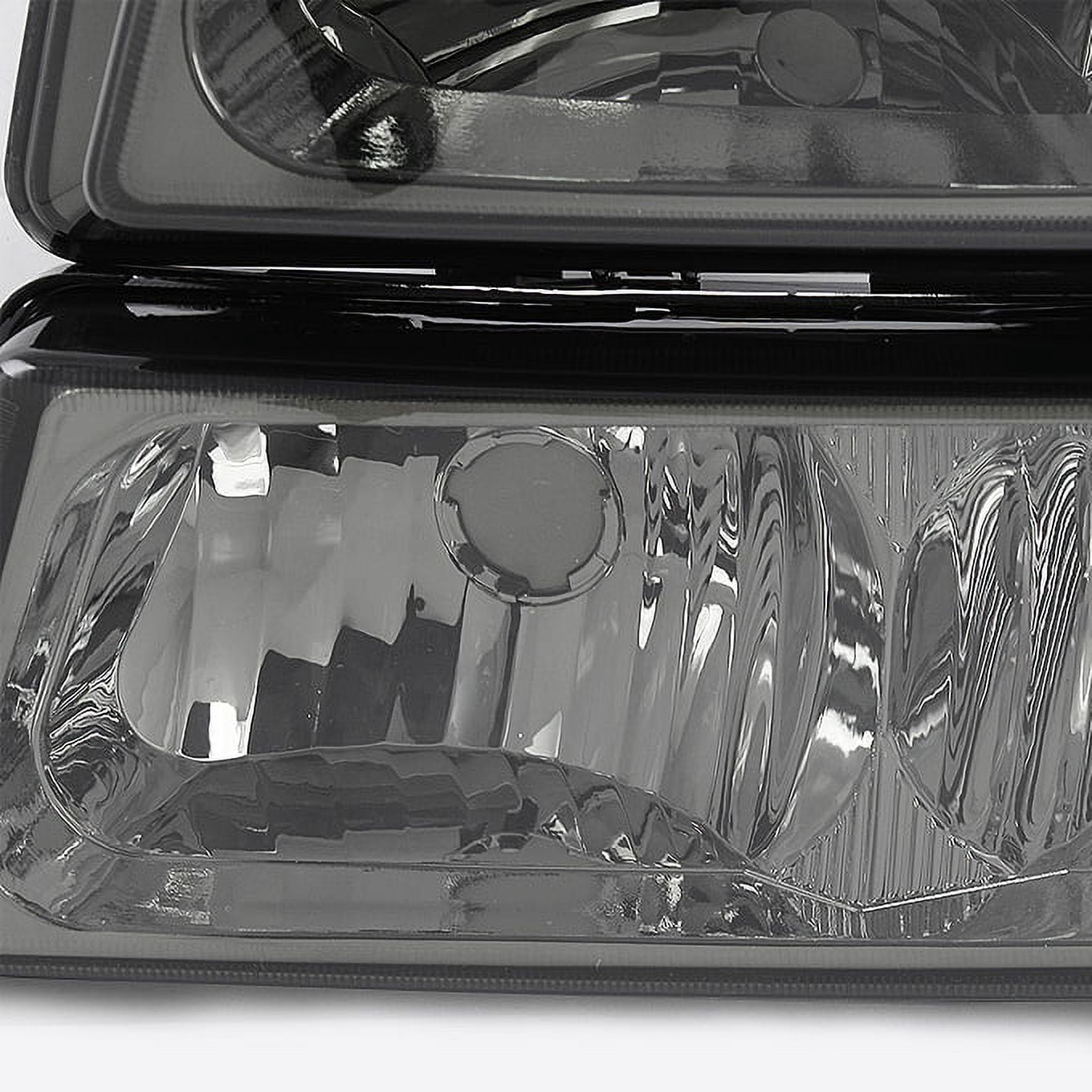 AKKON - For 2003-2006 Chevy Silverado Avalanche Replacement Smoked Headlights Driver/ Passenger Head Lamps Pair
