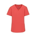 thumbnail image 2 of Natural Uniforms Women's Scrub Set Cool 4-Way Stretch Jogger Medical Scrub Set (Coral, 3X-Large), 2 of 5