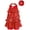 Red, variant on Kids Girls Sparkle Sequin Salsa Rumba Latin Dance Dress Jazz Hip Hop Stage Performance Rose 4