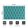 thumbnail image 5 of Teal Geometric Quatrefoil Pattern Door Rugs,Washable Non Slip Door Mats Indoor,Decorative Door Mats,Entry Mat Indoor for Entrance,Bedroom,Kitchen,Bathroom,20"x32", 5 of 6