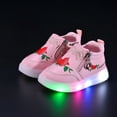 thumbnail image 2 of Ccpelsie Kids Sneakers for Boys Girls Light Up Shoes Tennis Running Athletic Shoes Toddler(Pink,6), 2 of 7