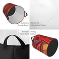thumbnail image 4 of XMXY Round Laundry Basket Organizer, Red Abstract Star Waterproof Collapsible Dirty Clothes Basket Laundry Hamper, Medium Size, 4 of 8