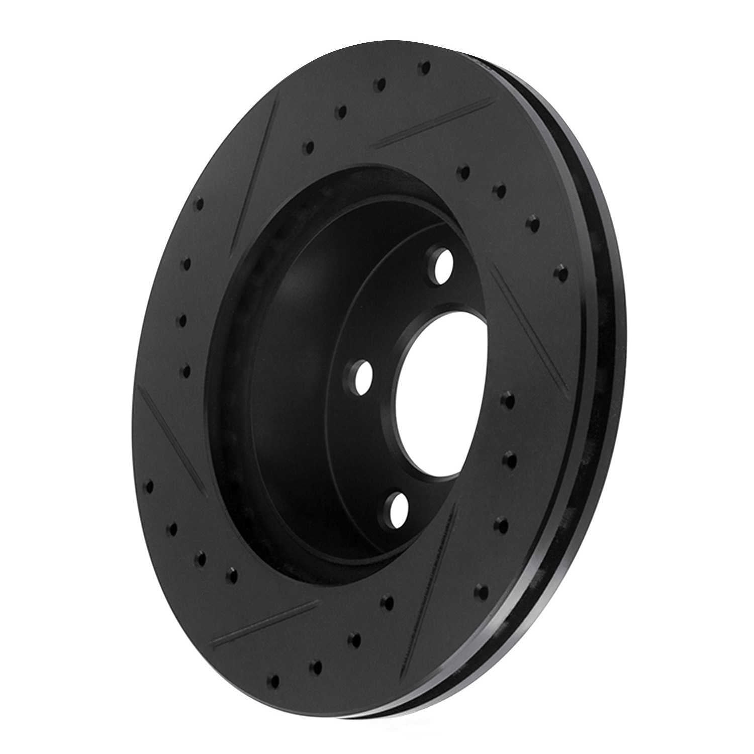 Dynamic Friction Company 633-54144R DFC Brake Rotor - Drilled And Slotted - Black