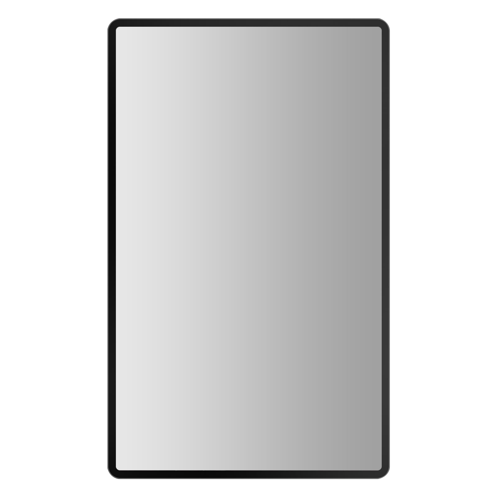 22 in. W x 40 in. H Wall Metal Framed Rounded Rectangle Bathroom Vanity Mirror Corner Hangs