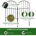 thumbnail image 3 of 10ft x 24in Rustproof Metal Garden Fence Panels, No  Animal Barrier for Dogs, Flower Beds,, 3 of 8