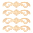 thumbnail image 1 of 4 apliques de madera tallada con flores de 25 x 6 cm para decoración de muebles del hogar, accesorios de adorno, 1 of 10