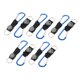 thumbnail image 1 of 10 llaveros multifuncionales de metal con mosquetón para senderismo, mini llavero para exteriores y camping. Azul, 1 of 9