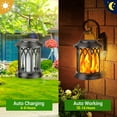 thumbnail image 4 of [Solar-Powered Lanterns] 2/4 Pack Heavy Duty Metal Flickering Flame Solar Lanterns | Outdoor Hanging LED Flame Lights for Patio, Garden, Christmas Decorations, Independence Day, 4 of 14