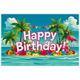 thumbnail image 2 of Tropical Island Themed Happy Birthday Banner Backdrop Party Decorations Photography Props for Birthday Party Beach Party Summer Party, 2 of 8