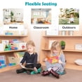 thumbnail image 3 of GVN 6 Pieces Multifunctional Hexagon Toddler Floor Cushions Classroom Seating with Handles-Blue, Bedroom Chair for Kids, 3 of 9