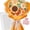 Orange, variant on Hand-woven Preserved Bouquets Home Decorations, Crochet Flowers Bouquets with Pink Lilies, Sunflowers, Carnations, Roses, Valentine's Birthday Mother's Days Gifts