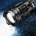 thumbnail image 5 of Economicalk Flashlight, A70 Tactical LED Flashlight with USB Rechargeable, Waterproof Flashlight, Shock-Resistant, High Lumens, Adjustable Zoom Outdoor Flashlight with 5 Modes Black Black, 5 of 5