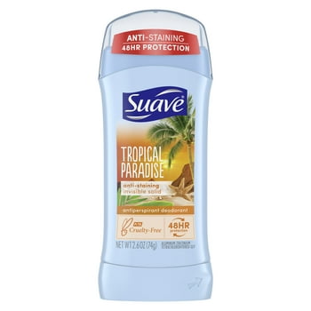 Suave 24 Hour Protection Tropical Paradise Invisible Solid Antiperspirant Deodorant 2.6 oz